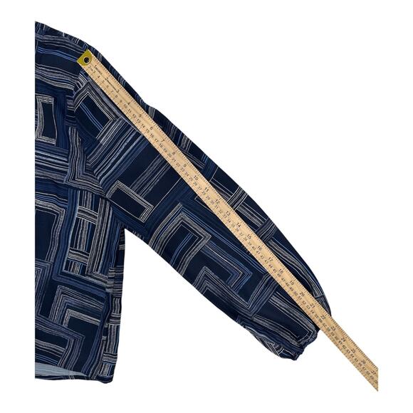 Emaline Womens Blouse Tie Front Button-Down Long‎ Sleeve Size XL - Picture 5 of 9